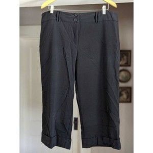 Womens Counterparts Wide Leg Cropped Cuffed Career Casual Dress Pants Size 18